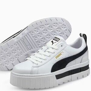 Puma Mayze Leather Platform Sneaker - size 7